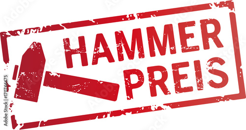 roter stempel Hammerpreis