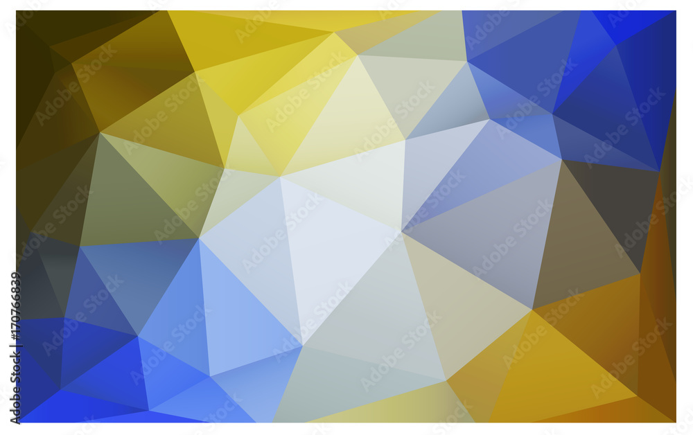 Light Blue, Yellow vector Triangle mosaic background with transparencies in origami style. Light Blue, Yellow vector Triangle mosaic background with transparencies in origami style.