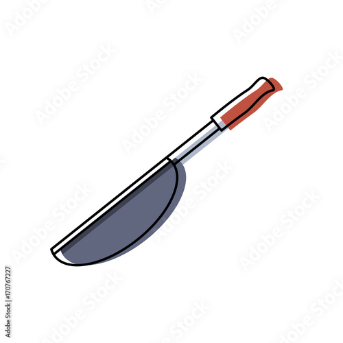 butter knife icon over white background vector illustration