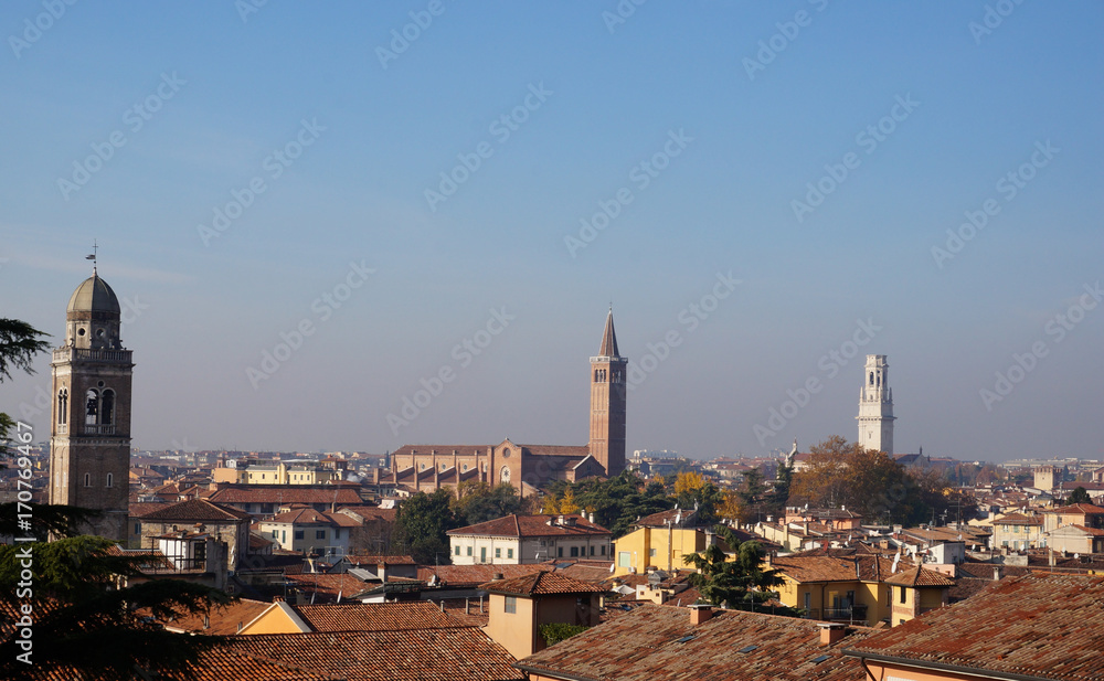 Verona's towers in the morning