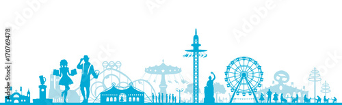 Obraz na płótnie Skyline München Oktoberfest w salonie