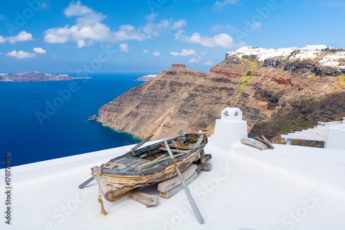 Beautiful architecture on Santorini island, cyclades, Greece