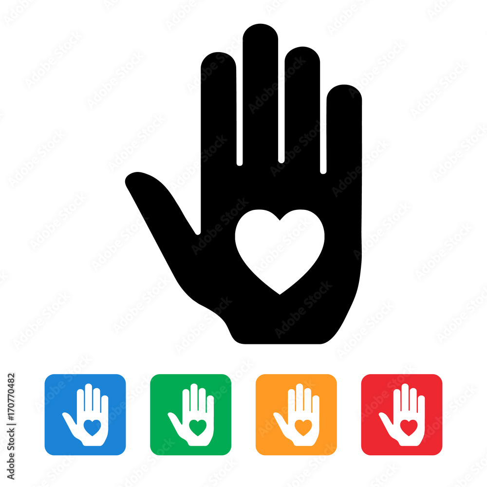Fototapeta premium Love hands icon