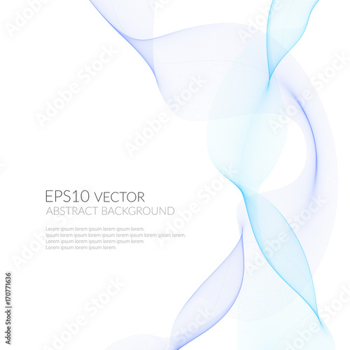 Abstract background with geometric pattern of lines. Wave and distortion of forms. Glide in the air.