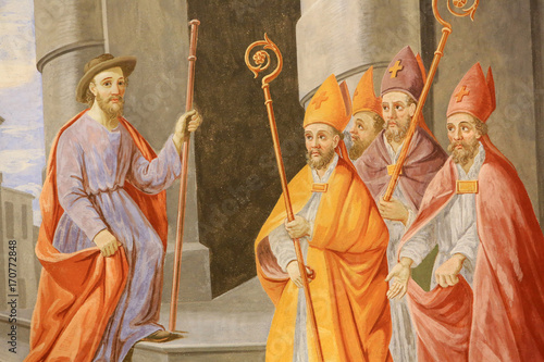 Canvastavla Saint-Nicolas est choisi pour être évêque de Myre