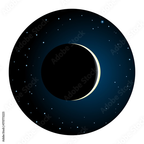 Solar Eclipse Round Icon