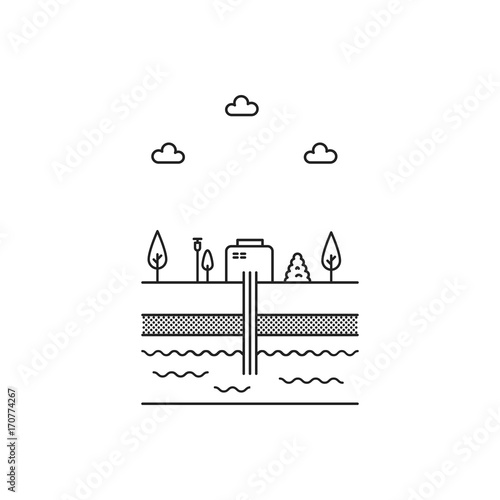 water well drilling icon