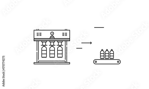 water industry manufacturing conveyor icon