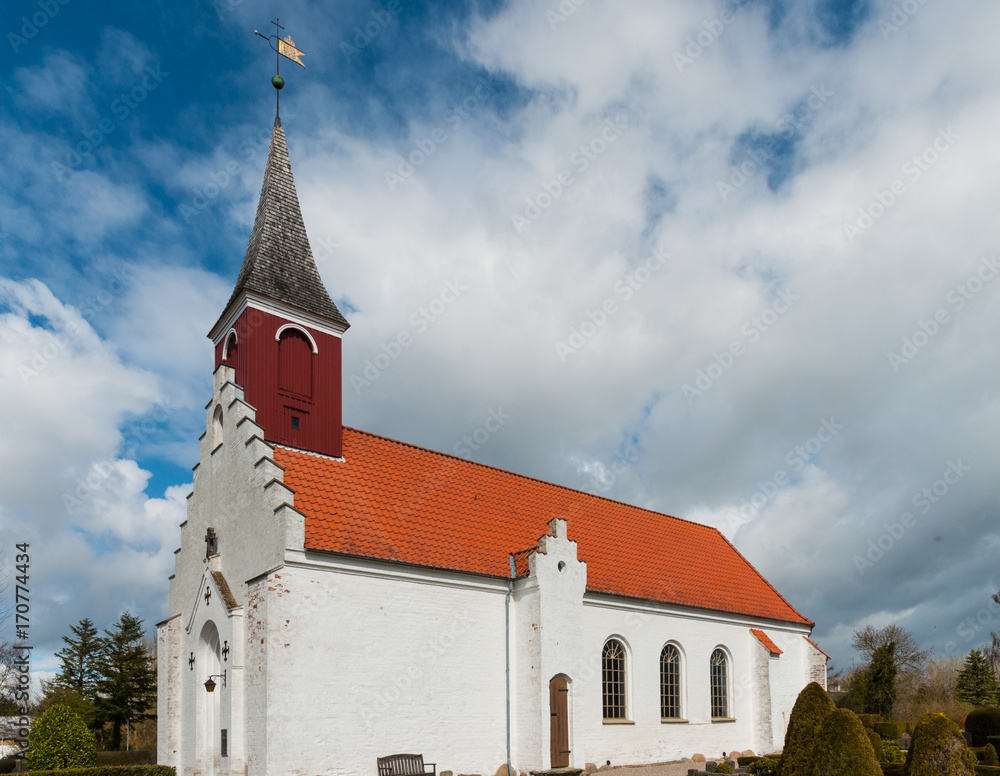Fototapeta premium Gedesby church in Denmark