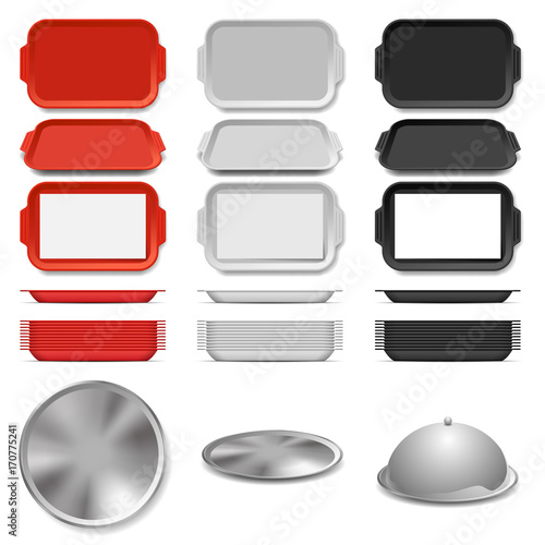 Plastic and metal salver