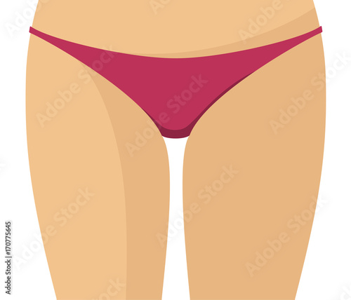 perfect woman hips icon with slim model of underwear. healthy skin and beauty shape The part of women isolated body on white concept of healthy figure and perfect of the body model of girl lingerie
