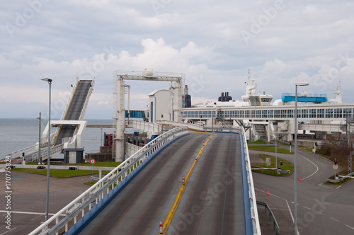 Wallpaper Mural Ferry Harbor in Puttgarden Germany Torontodigital.ca