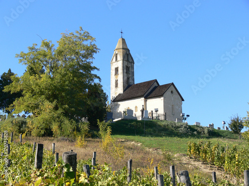Old medieval church from the 13th century in Heviz, Hungary photo