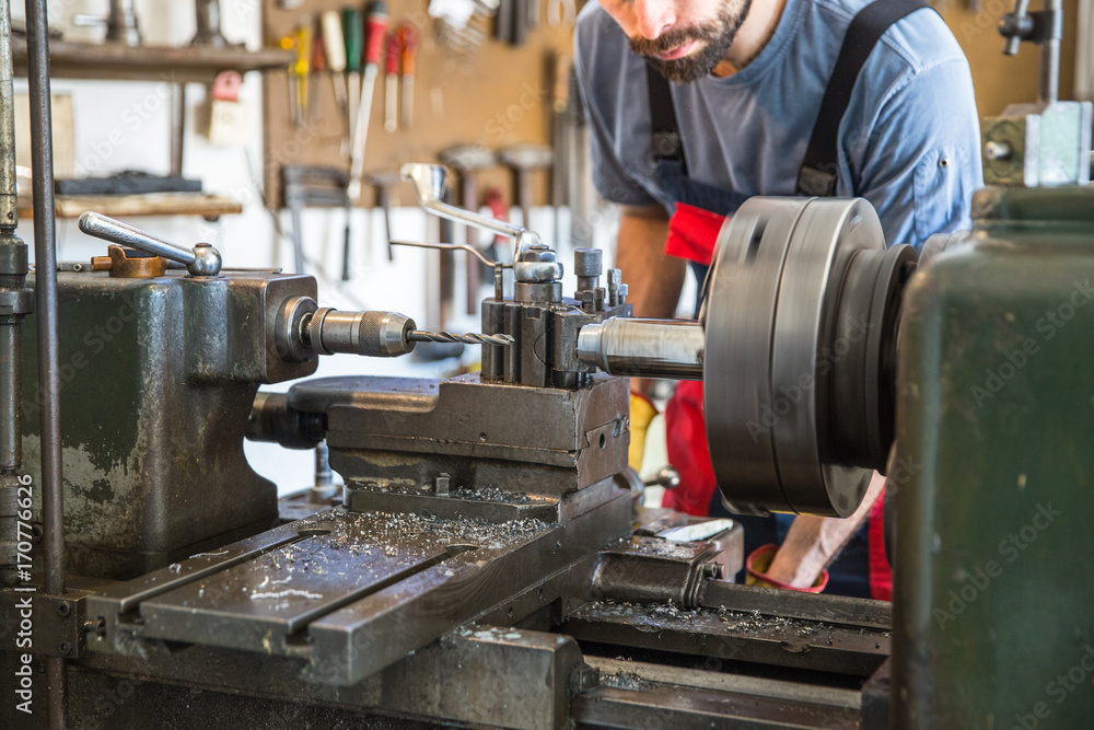 Man working in his workshop