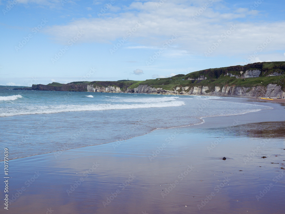 white sandy beach,Northern Ireland