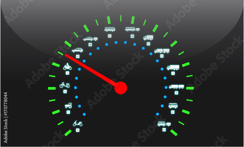 Fahrschule Symbol Tachometer Drive Scool