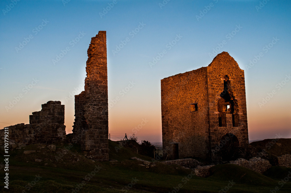 cornish tin mine sunset cornish tin mine sunset
