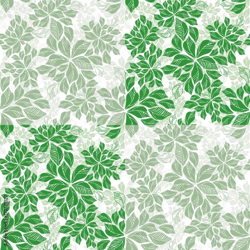 Green Leafs Seamless Pattern