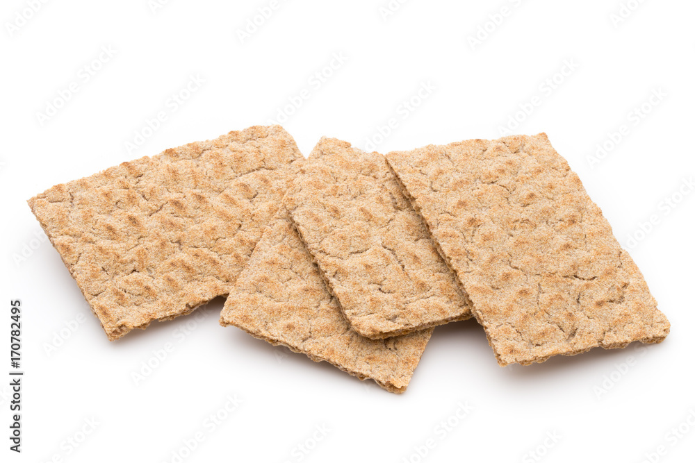 Stack of wholegrain crispy bread. Stack of wholegrain crispy bread.