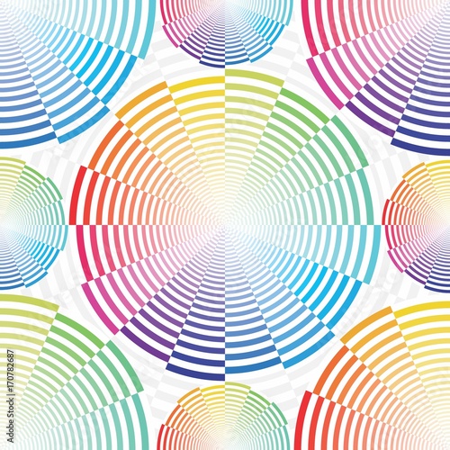 Geometric Rainbow Seamless Pattern