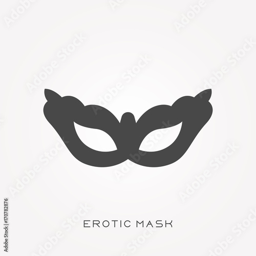 Silhouette icon erotic mask