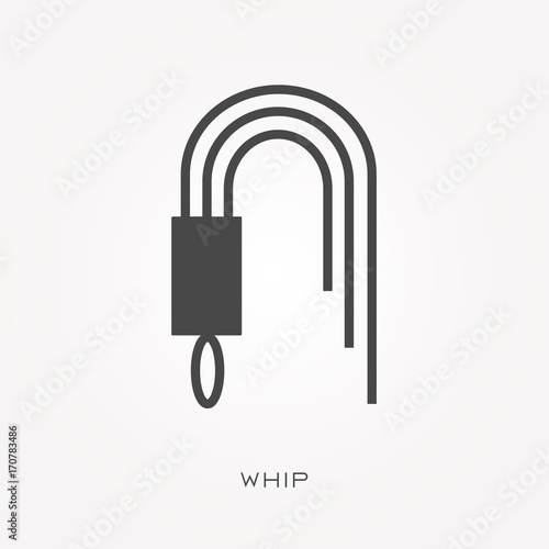 Silhouette icon whip