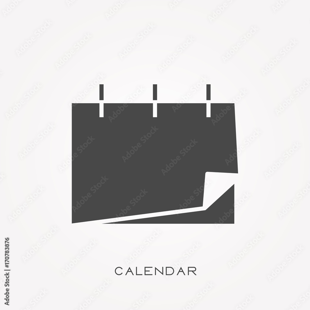 Silhouette icon calendar Silhouette icon calendar