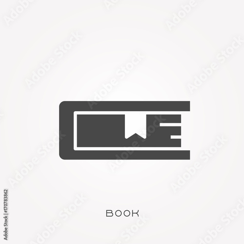 Silhouette icon book