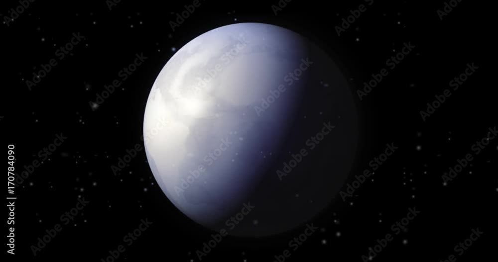 The Ice Age over planet earth as seen from outer space - angle 2 The Ice Age over planet earth as seen from outer space - angle 2