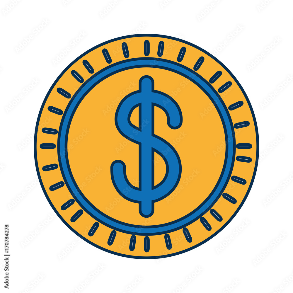 money coin icon over white background vector illustration money coin icon over white background vector illustration