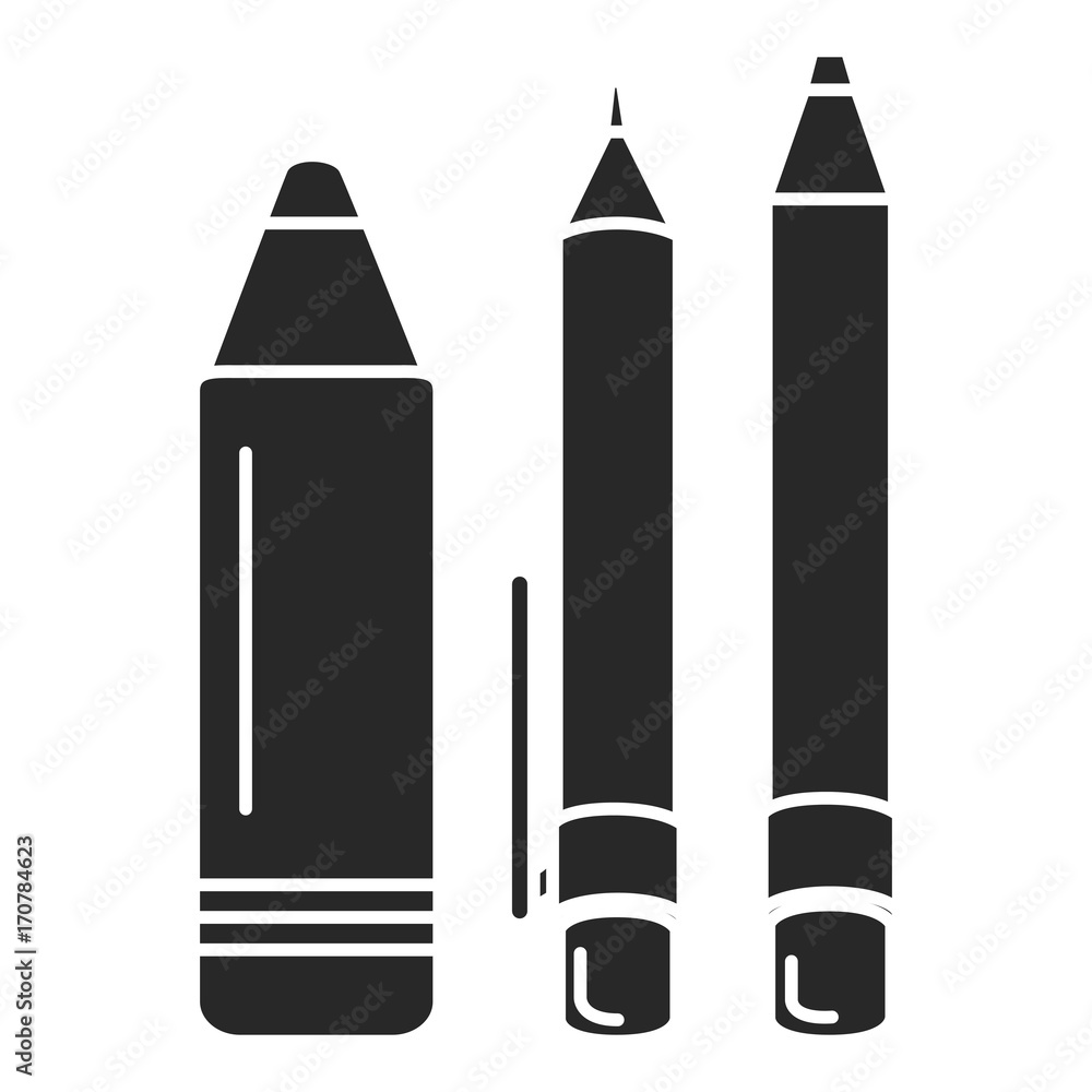 pen school with pencil and crayon vector illustration design pen school with pencil and crayon vector illustration design
