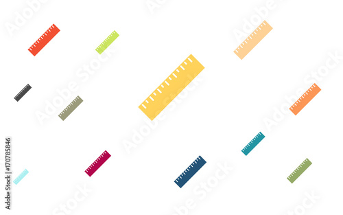 Viele bunte Lineale