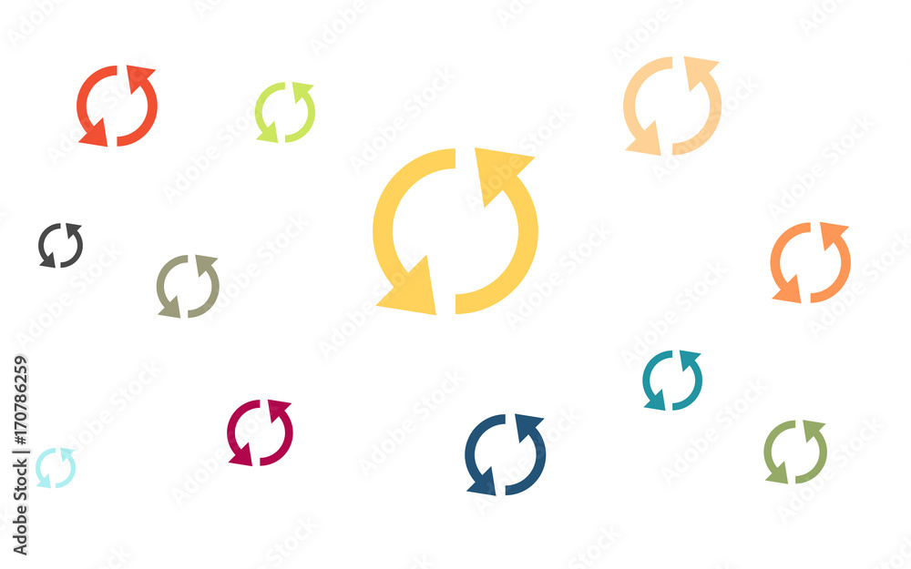 Viele bunte Neu-Laden Symbole Viele bunte Neu-Laden Symbole