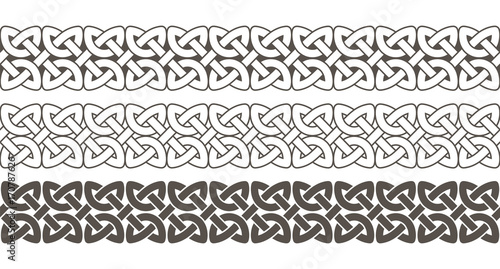 Celtic knot braided frame border ornament.