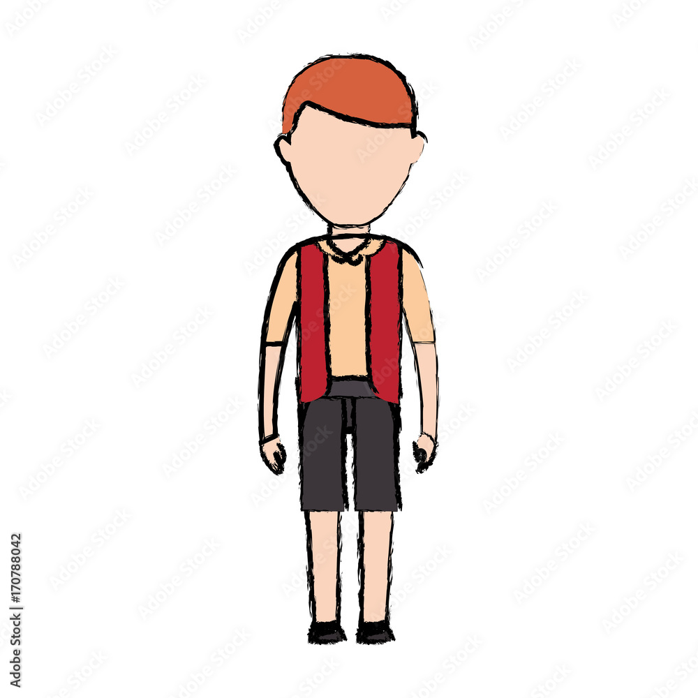 avatar man standing icon over white background colorful design vector illustration avatar man standing icon over white background colorful design vector illustration