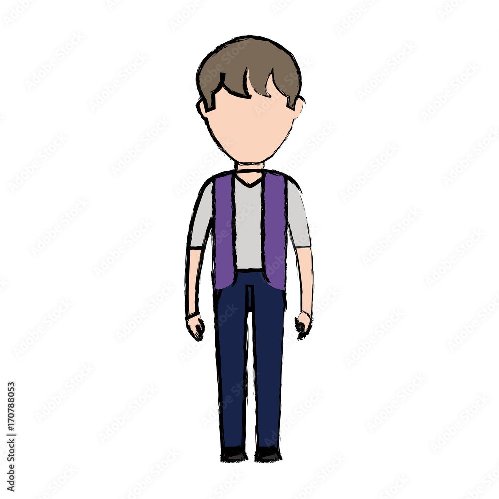 avatar man standing icon over white background colorful design vector illustration avatar man standing icon over white background colorful design vector illustration