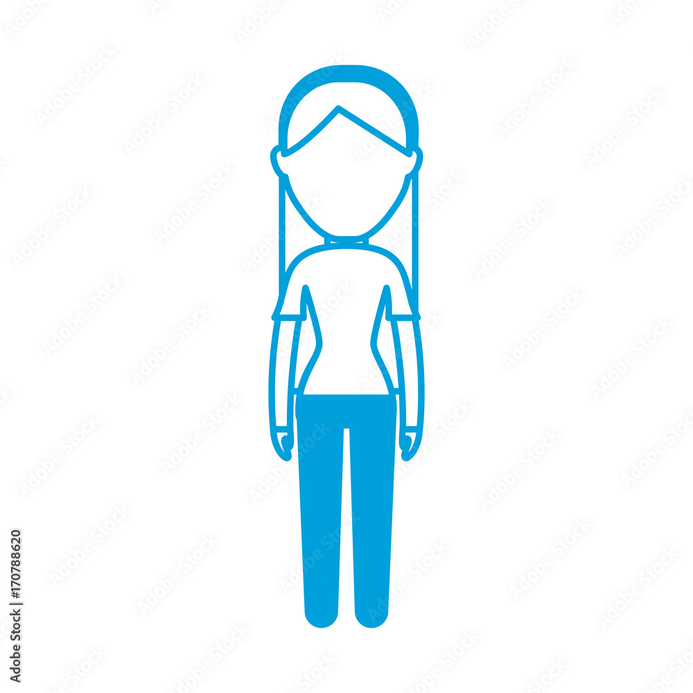 avatar woman standing icon over white background vector illustration avatar woman standing icon over white background vector illustration