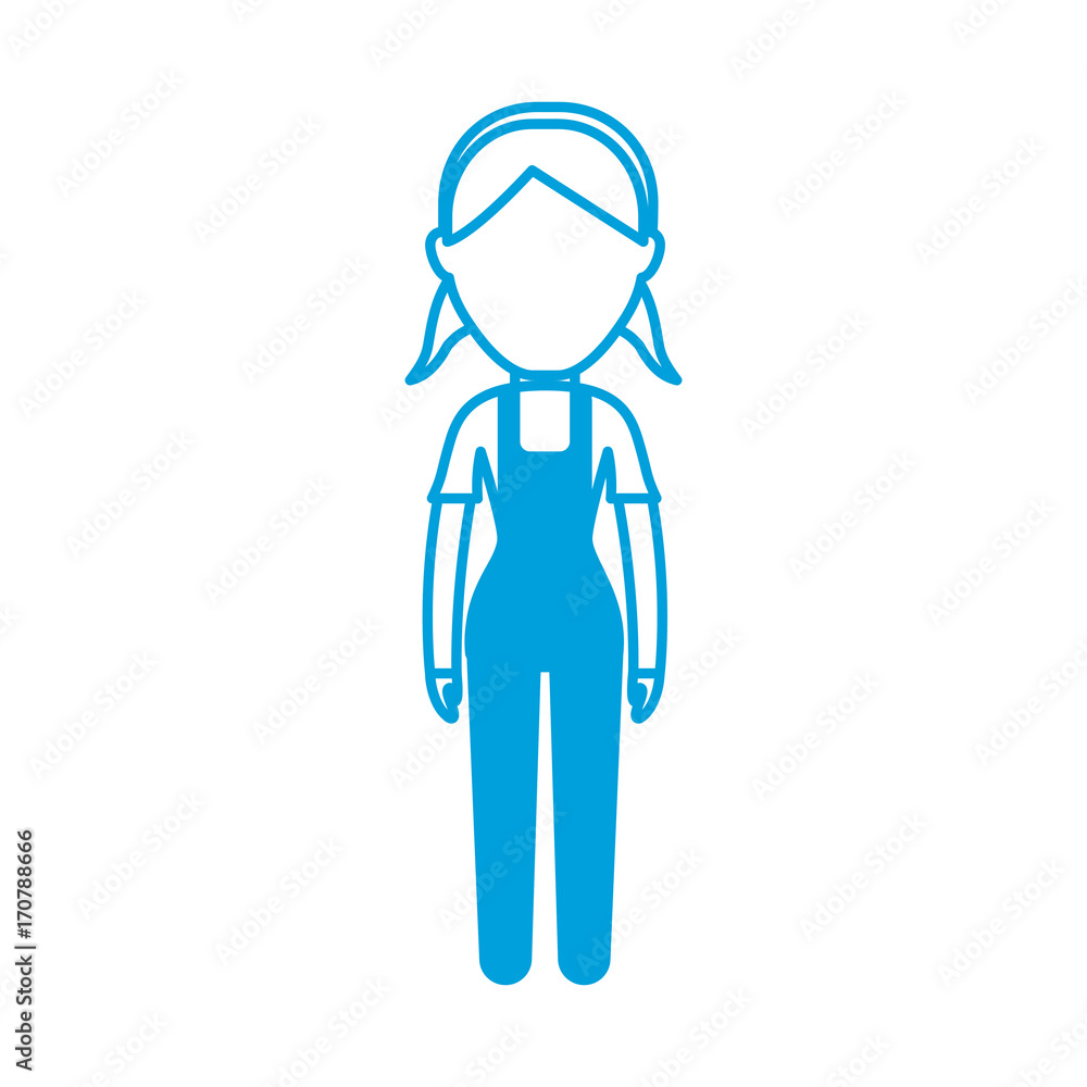 avatar woman standing icon over white background vector illustration avatar woman standing icon over white background vector illustration