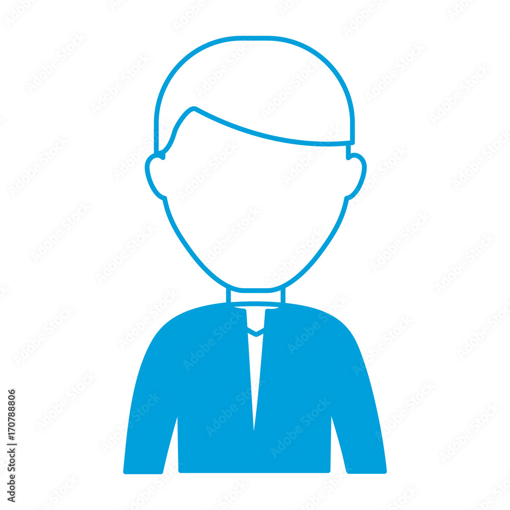 avatar man icon over white background vector illustration