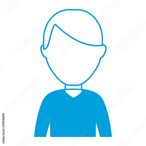 avatar man icon over white background vector illustration