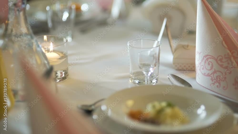 Exquisitely decorated table for Romantic dinner. Exquisitely decorated table for Romantic dinner.