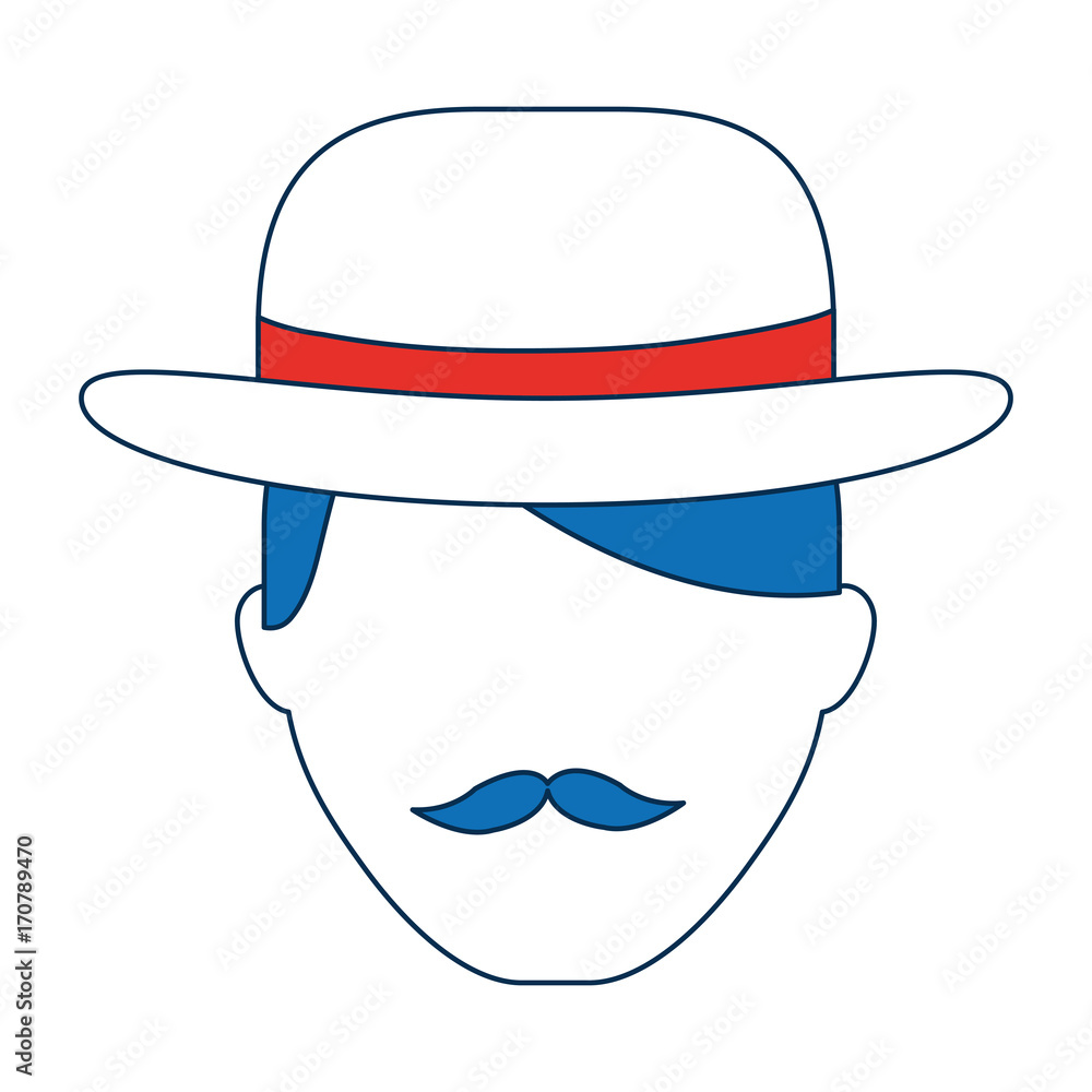 man wearing a hat icon over white background colorful design vector illustration man wearing a hat icon over white background colorful design vector illustration
