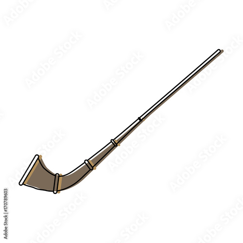 mate straw icon over white background vector illustration