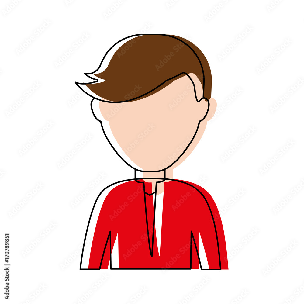 avatar man icon over white background colorful design vector illustration