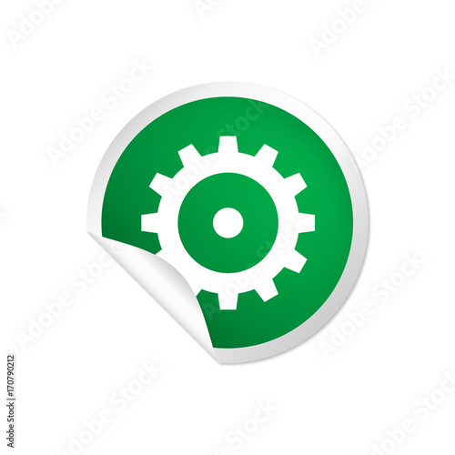 runder Sticker grün - Einstellung