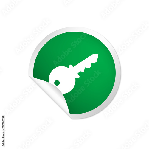 runder Sticker grün - Schutz