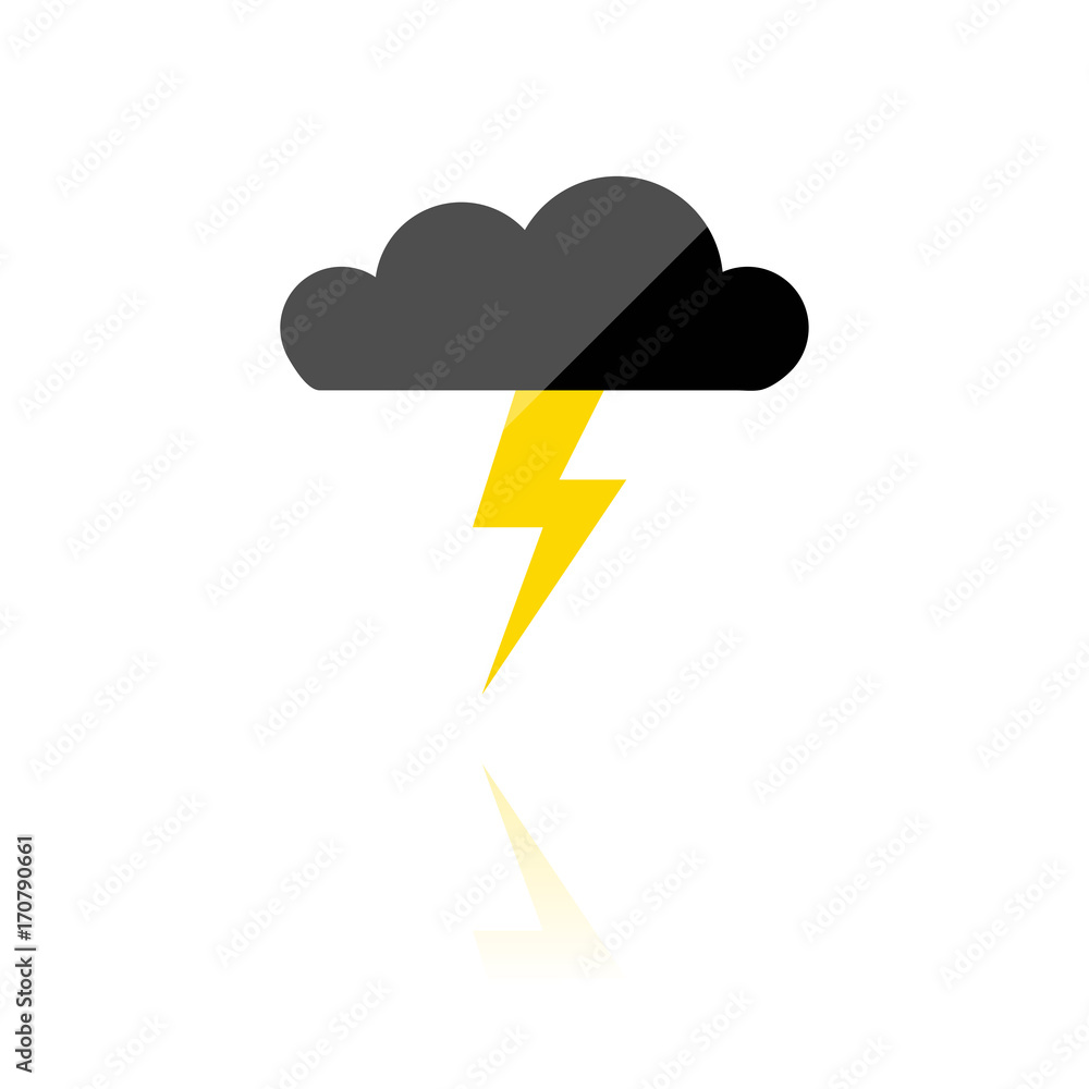 farbiges Symbol - Gewitterwolke farbiges Symbol - Gewitterwolke