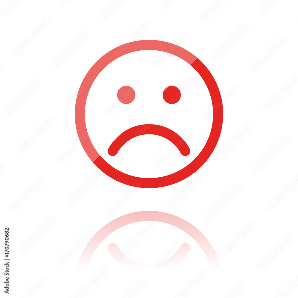 farbiges Symbol - trauriges Gesicht farbiges Symbol - trauriges Gesicht