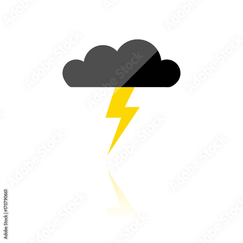 farbiges Symbol - Gewitterwolke