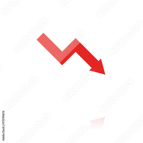 farbiges Symbol - Pfeil absteigend